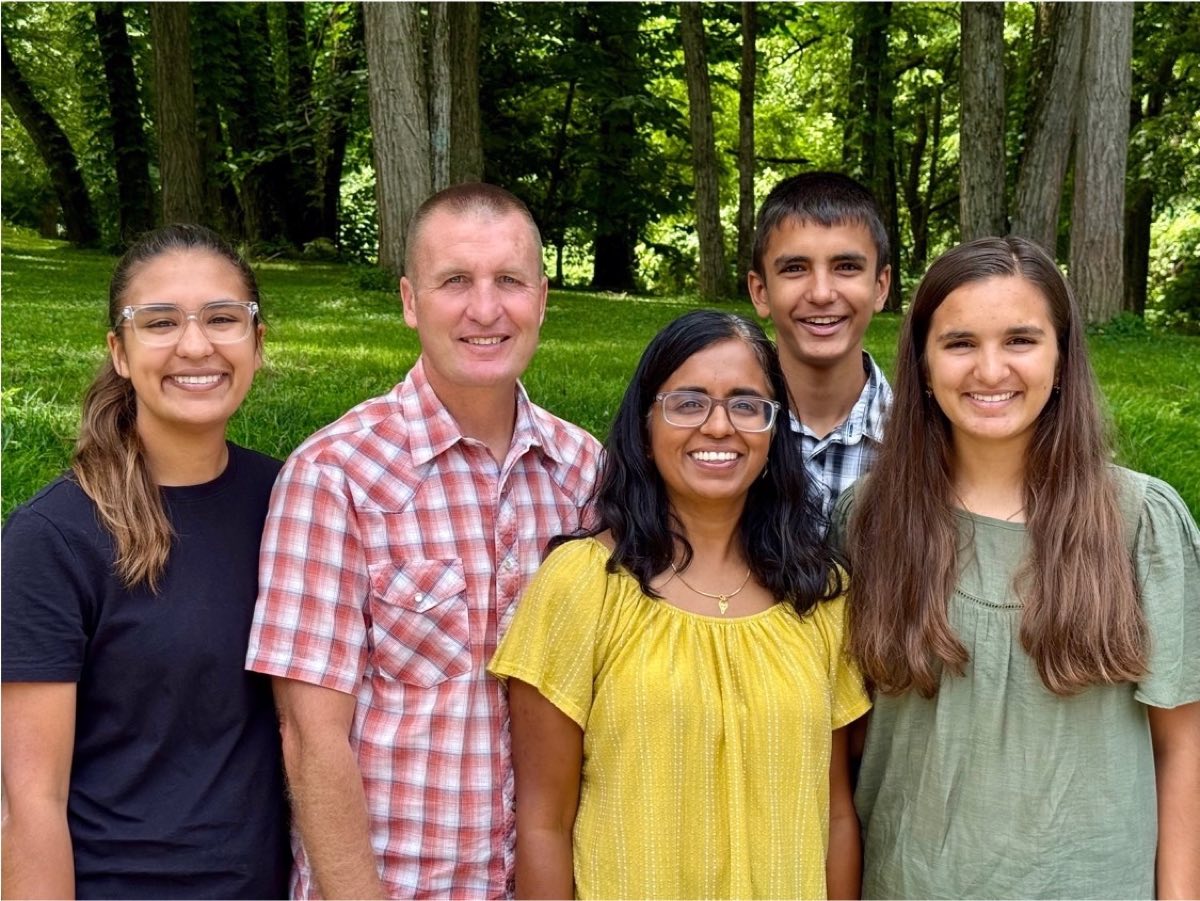 Tom and Suja Brane with Anna, Naomi, and Josiah